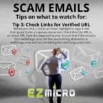 Scam Emails: Check Links for Verified URL