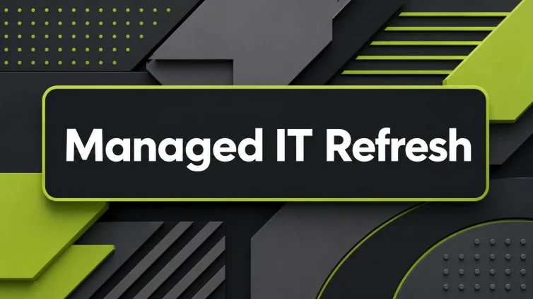 Managed IT Refresh minimal 3D geometric blog header design